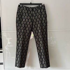 NWT ann taylor gold brocade jacquard pants 0 petite